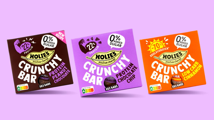 Snacken zonder concessies: Holie’s lanceert drie nieuwe Crunchy Bars