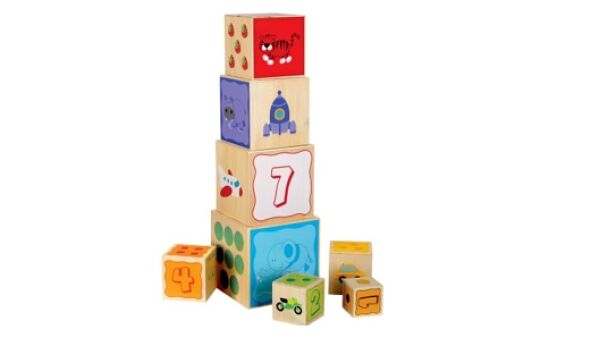 Veiligheidswaarschuwing Houten stapeltoren