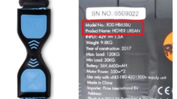 Veiligheidswaarschuwing RiDD hoverboard Hover Urban