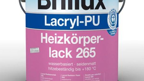 Brillux biedt radiatorenlak die kleurstabiel is tot 140íÁC
