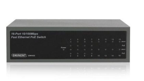 Breid je beschikbare netwerkverbindingen uit met de Eminent PoE (Gigabit) Switches