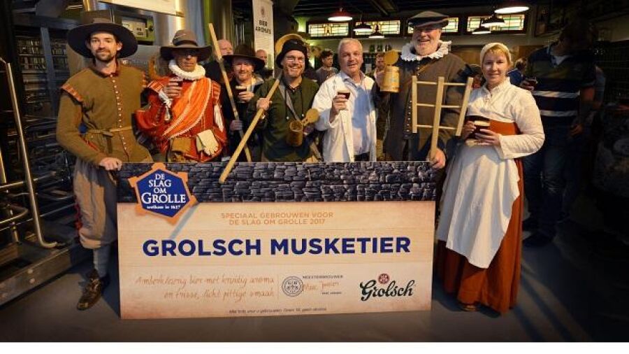 Nieuw speciaalbier Grolsch Musketier exclusief verkrijgbaar bij Slag om Grolle 2017