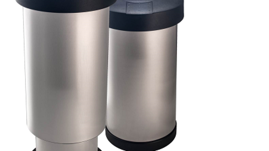 Innovatieve afvalbak perst plastic afval