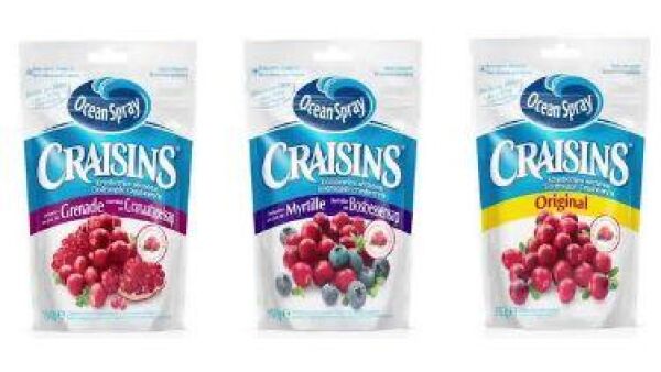 Ocean Spray introduceert Craisins gedroogde cranberries