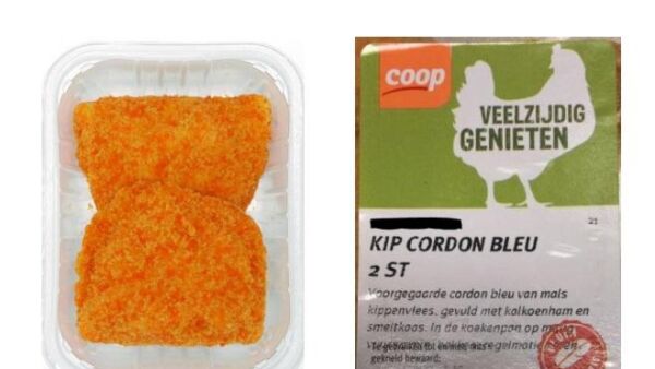 Belangrijke veiligheidswaarschuwing Coop kip cordon bleu 2 stuks