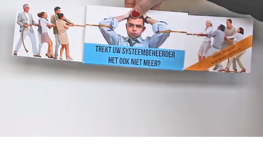 Kaart met vleugels zorgt voor aandacht