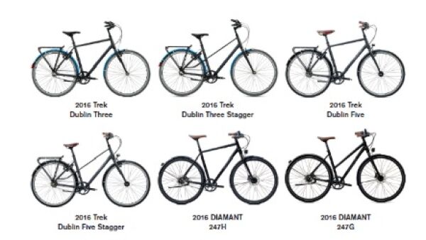 Veiligheidswaarschuwing Trek Dublin en Diamant 247 fietsen