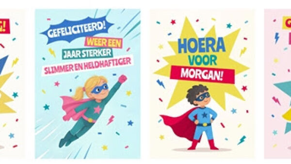 Greetz lanceert Superhelden-kaartencollectie voor Stichting Jarige Job