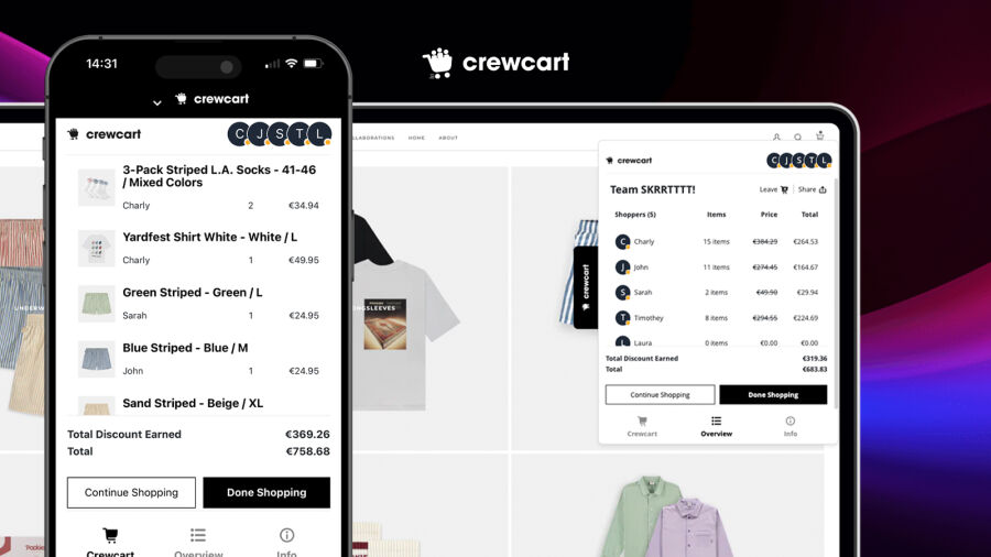 Nieuw in e-commerce: Crewcart maakt samen shoppen online mogelijk