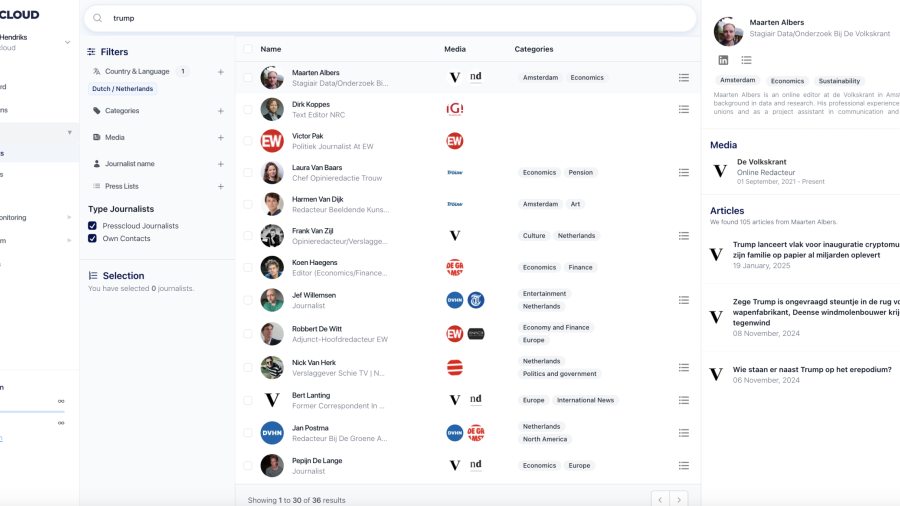 PR-platform Presscloud lanceert Smart Search
