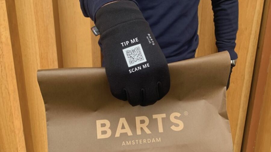 Tipping glove helpt bezorgers aan fooi