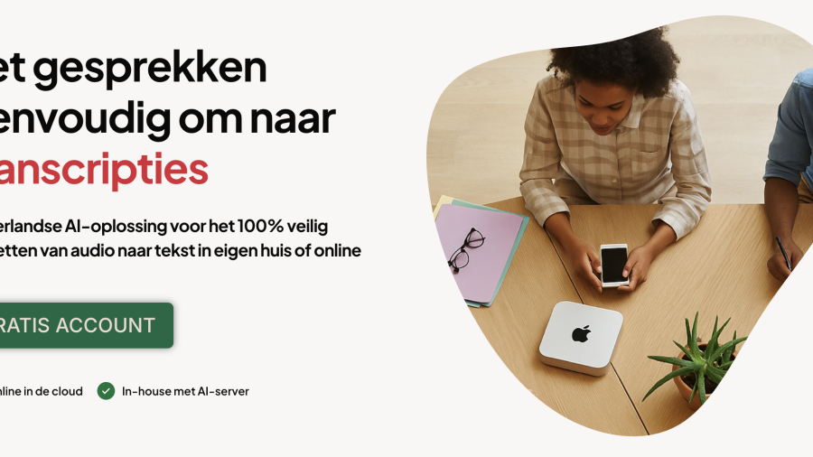 Verslag.nl brengt eerste Nederlandse on-prem transcriptiedienst op de markt
