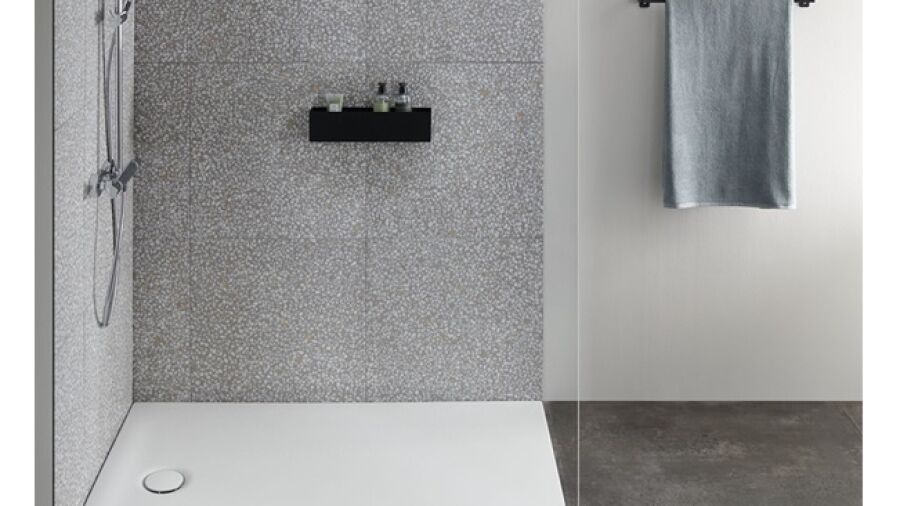Gelijkvloerse douche van slijtvast acryl voor elke badkamer