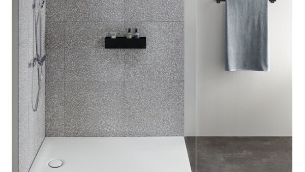 Gelijkvloerse douche van slijtvast acryl voor elke badkamer