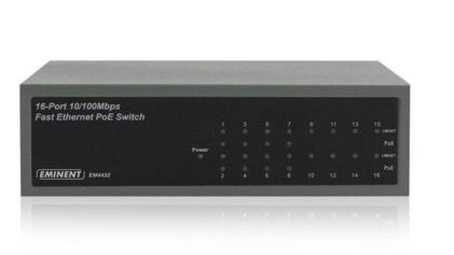 Breid je beschikbare netwerkverbindingen uit met de Eminent PoE (Gigabit) Switches