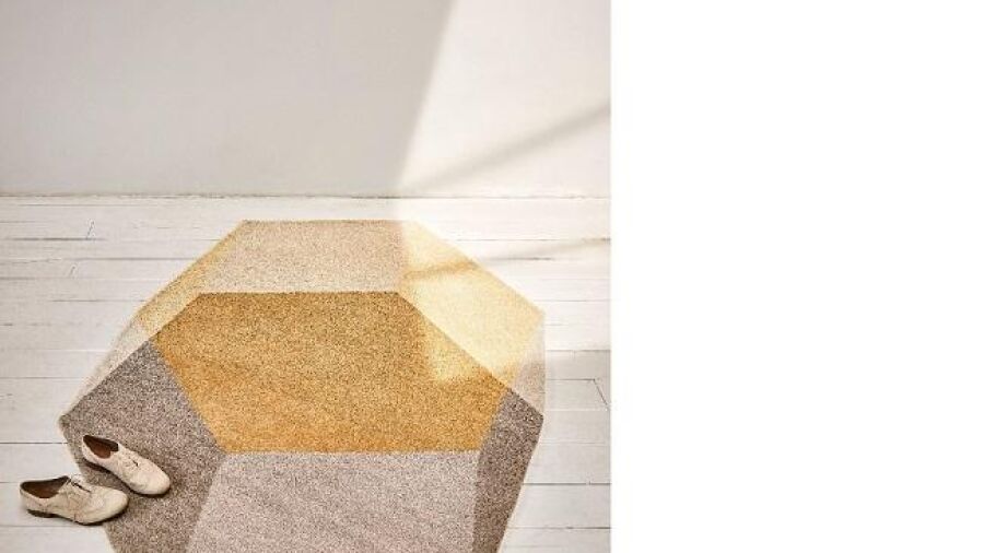 Uniek driedimensionaal kleed en design kussen