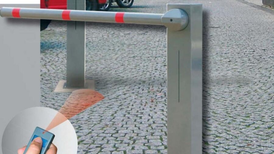 Elektrische slagboom op zonne-energie