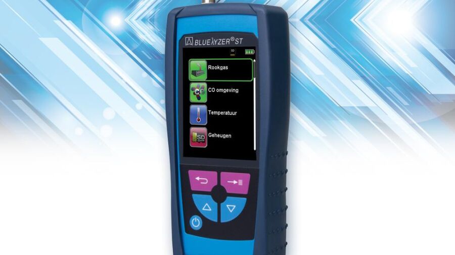 BLUELYZER ST rookgasmeter voor het afstellen van cv-installaties