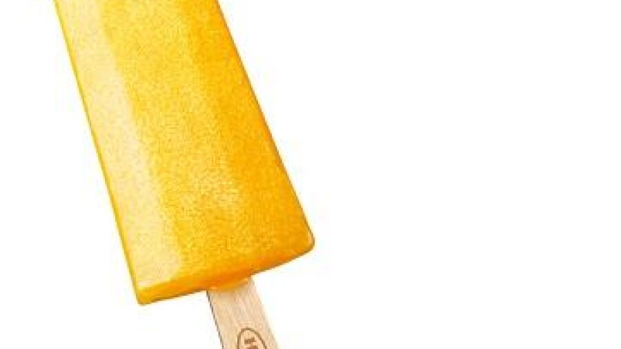 Bevroren fruit op een stokje