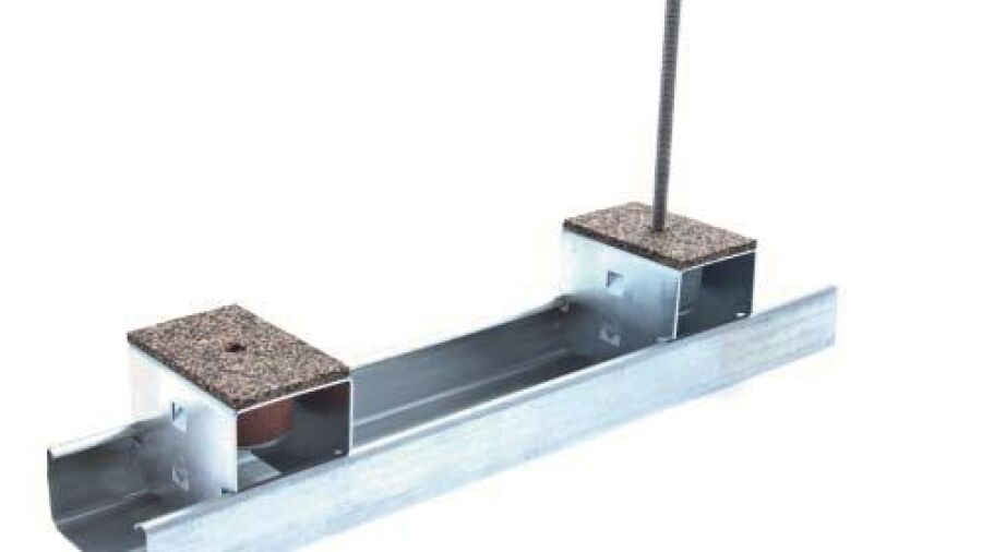 Trilling isolerend ophangen verlaagde gipsplafonds