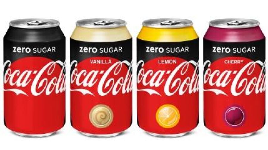 Twee nieuwe smaken voor Coca-Cola zero sugar: lemon en vanilla