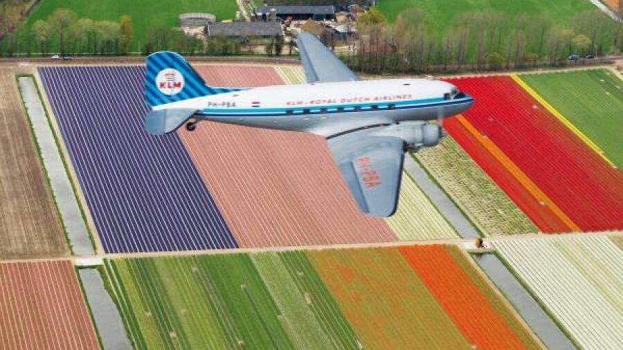 De Keukenhof bewonderen vanuití¢äå? een Dakota!