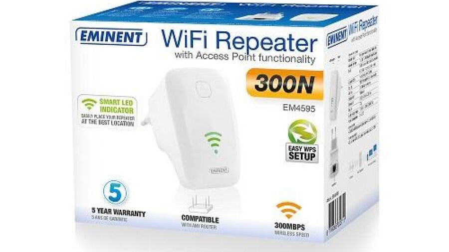 WiFi door je hele huis met de EM4595 Universele WiFi Repeater met WPS