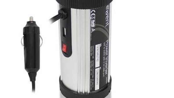 Ewent EW3990 150W Omvormer 12V naar 230V met een 2.1A USB poort!