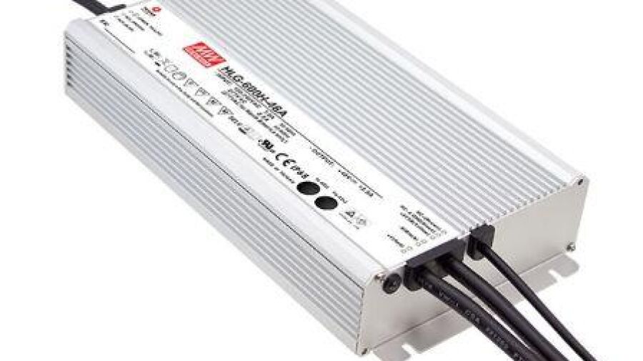Nieuwste 600 watt voeding van Mean Well stof en waterdicht