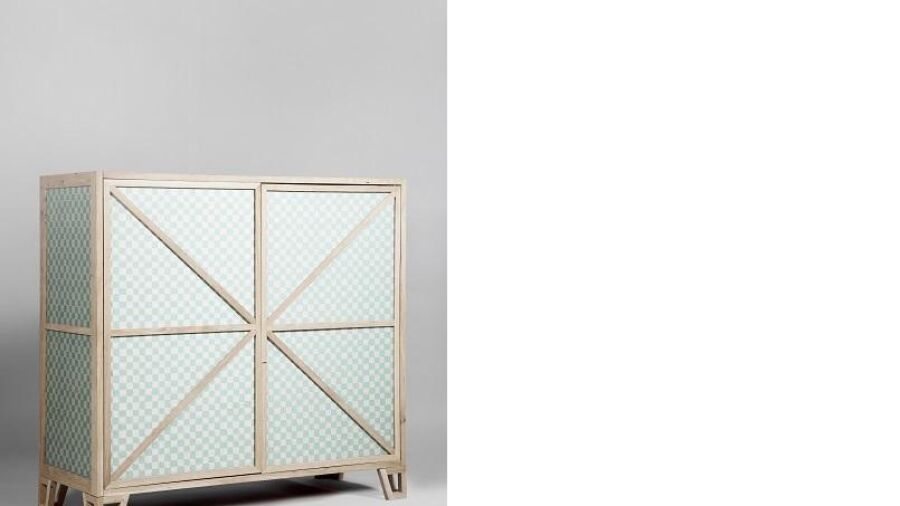 Kast van jacquard geweven stof