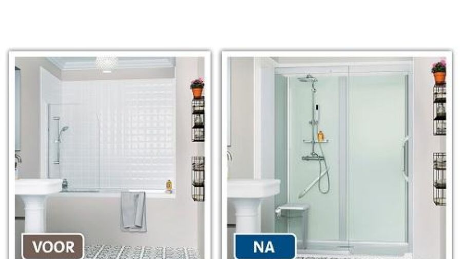 Vervang uw bad door een ruime & veilige douche in 1 dag
