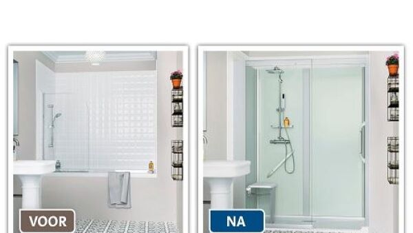 Vervang uw bad door een ruime & veilige douche in 1 dag