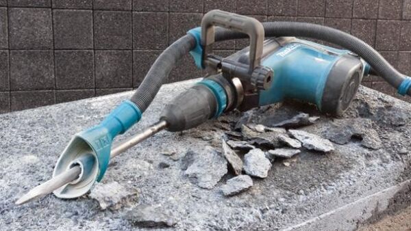 Gecertificeerde Makita adapters rekenen af met stof bij boren en breken