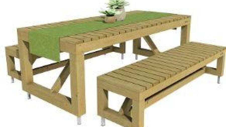Verduurzaamde Nova tuinmeubelset en bloembakken voor tuin en terras