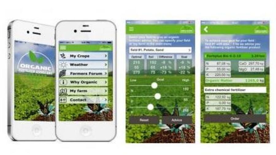 í¢äåñOrganic Fertilizer Assistant Appí¢äå ondersteunt telers bij organische landbouw