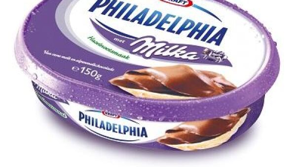 Nieuw koningskoppel voor op brood: de verse kaas van Philadelphia met  de zachte chocolade van Milka