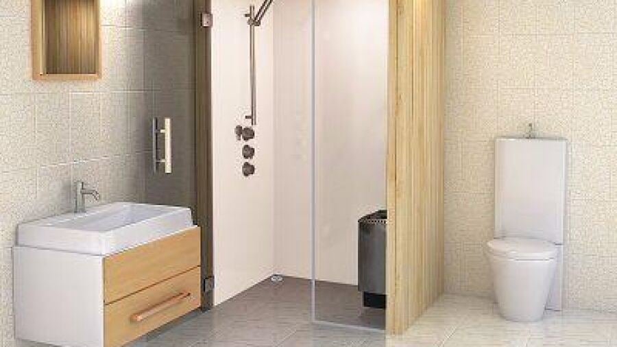 Sauna en douche in í©í©n!