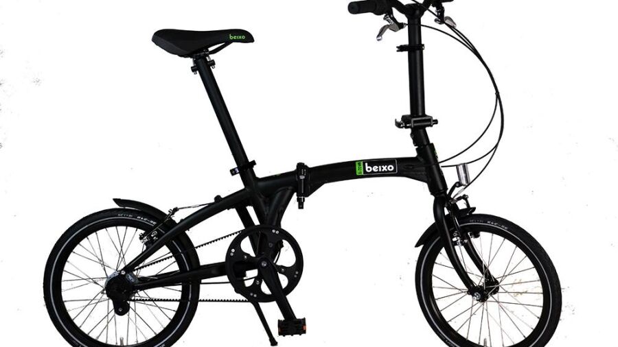 Eerste 16 inch vouwfiets met aandrijfriem