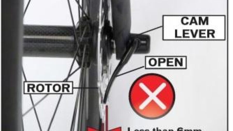 Veiligheidswaarschuwing snelspanner Specialized Rider Care