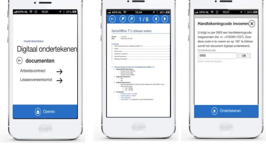 IntraData komt met smartphone-oplossing voor digitaal rechtsgeldig ondertekenen van contracten