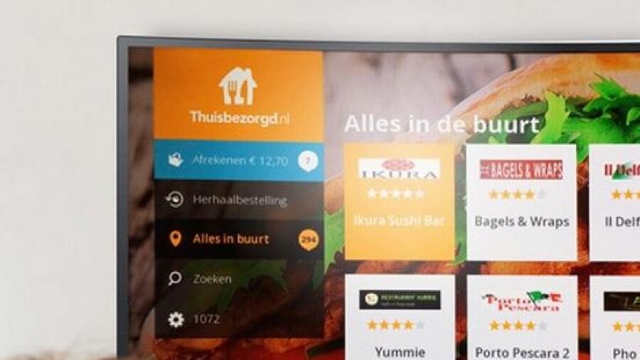 Thuisbezorgd lanceert app voor Samsung-tv’s