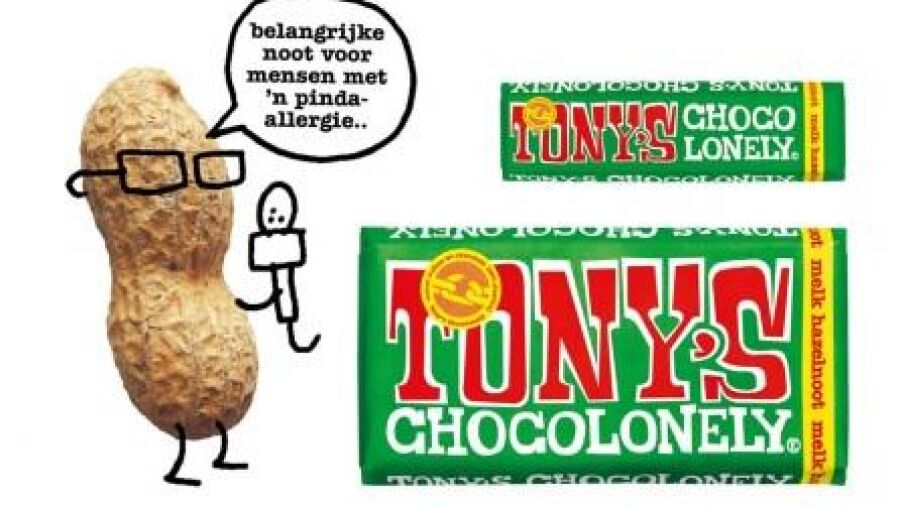 Veiligheidswaarschuwing í¢äåìTony Chocolonely melkchocolade reep met hazelnotení¢äåä¢