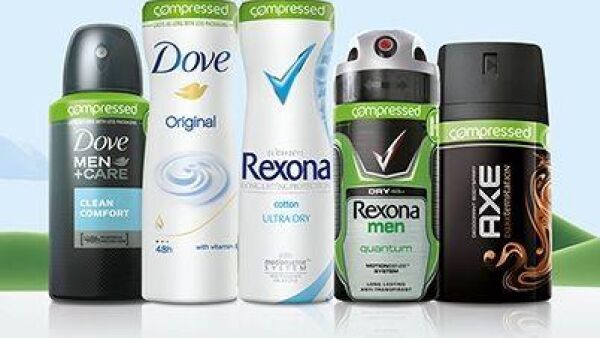 Nieuw compressed deodorant voor Rexona, Dove en Axe