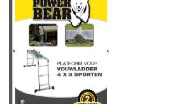Vouwladder 4×3 en platform van het merk PowerBear
