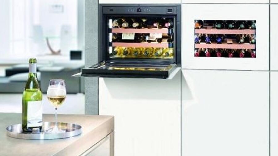 Glasdesign wijnbewaarkast met TipOpen techniek