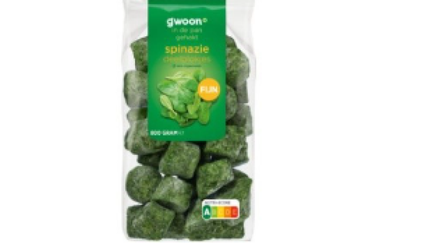 Veiligheidswaarschuwing G’woon diepvries spinazie fijn (zak 800 gram)