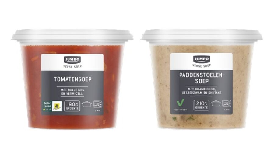 Productwaarschuwing Jumbo verse tomatensoep en verse paddenstoelensoep