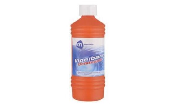 Belangrijke veiligheidswaarschuwing AH vloeibare ontstopper 500 ml