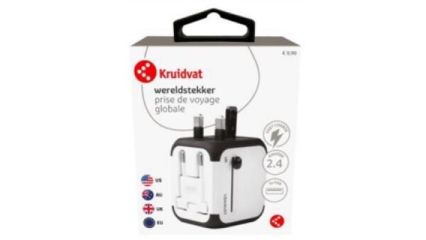 Veiligheidswaarschuwing wereldstekker Kruidvat
