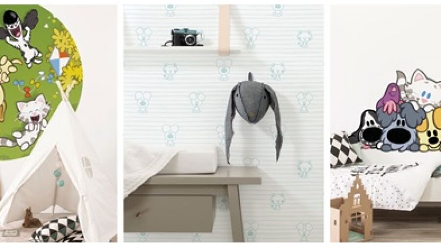 Babybehang en muurstickers van Woezel & Pip
